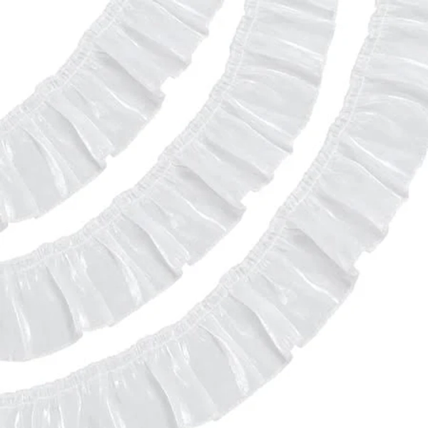 2 3/4 inch White Ruffled Lace Trim