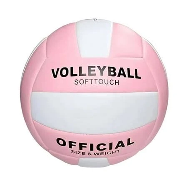 B Soft Volleyball For Indoor And Outdoor Beach Training With Official Size 5 And Waterproof Design In Macaron Pink Color This Pvc Volleyball For