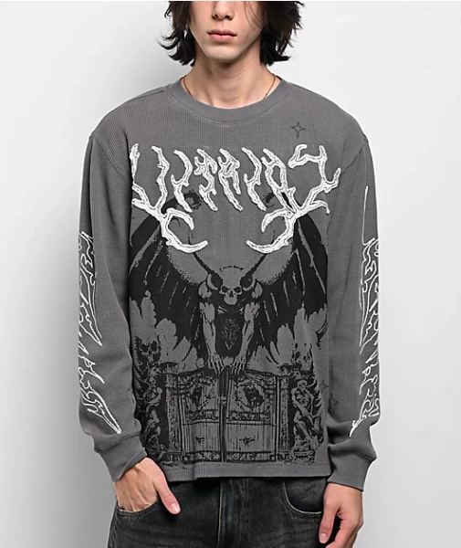 Vitriol Thunder Grey Thermal Long Sleeve T-Shirt