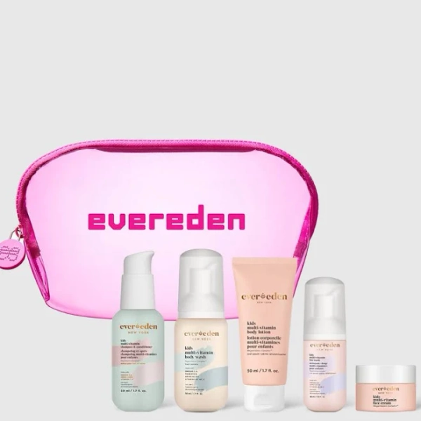 Evereden Kids Complete Routine Travel 5-Piece Set Best Skincare For Kids & Pre-Teens