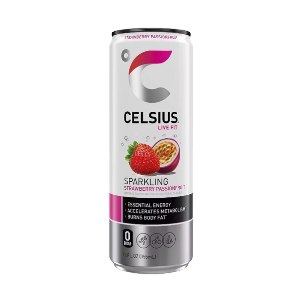CELSIUS Sparkling Strawberry Passionfruit Functional Energy Drink - 12 fl oz Can : Target