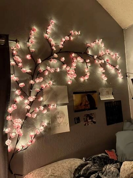 1Pc Cherry Blossom Branch Light, 8 Flashing Modes, Suitable For Spring And Summer Indoor And Outdoor,Wedding Decoration,Party Atmosphere Lights, Valentine's Day, Christmas Gifts Birthday Graduation