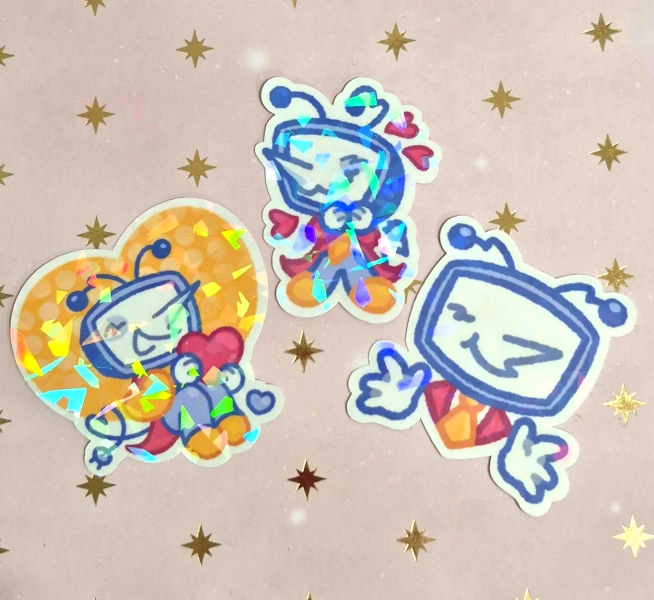 2x2 Tenna Deltarune Inspired Sticker Set