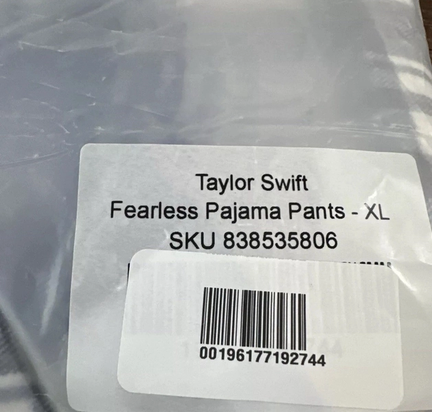 Taylor Swift AUTHENTIC Fearless BLUE PLAID Flannel Pajama Pants Size XL