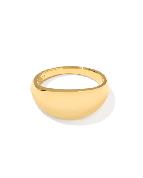 Alani 18k Gold Vermeil Metal Band Ring 