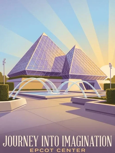 Journey Into Imagination Facade Epcot Attraction Ride Disney Poster
