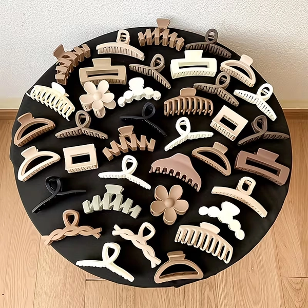 14pcs   multi color plastic hair clip - Temu