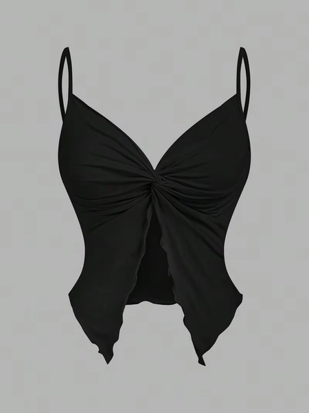 teen ruffle enfärgad casual camisole   4 st - Temu Sweden