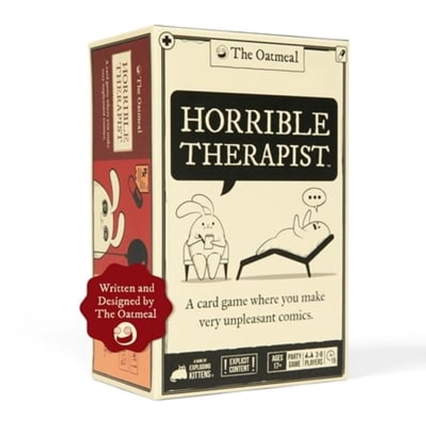Horrible Therapist by Exploding Kittens: 3-8 Players - Ages 17+ - 15 Minutes to Play - Comic Building Card Game - Ideal for Party  Game Night