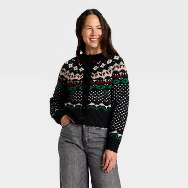 Women's Merriment Cardigan Sweater - Universal Thread™ Black M