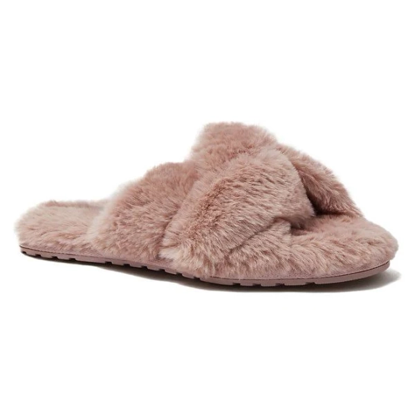 Lands' End Women's Fluffy Slide House Slippers