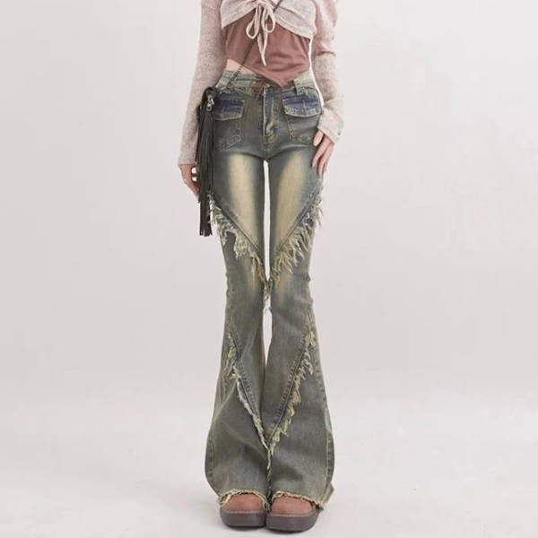 Litlookz Studio Y2k Grunge Flare Jeans