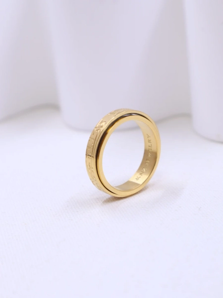 Fav Fidget Gold Ring | Quran Jewelry | 18k Gold Plated Jewelry | Waterproof | Tarnish Free | Eid Gift | Islam Jewelry | Anxiety Jewelry - Etsy