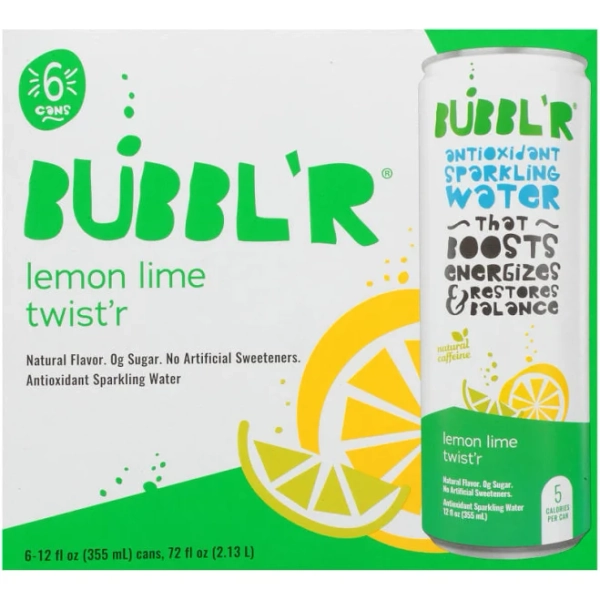 BUBBL'R Antioxidant Lemon Lime Twist'r Sparkling Water