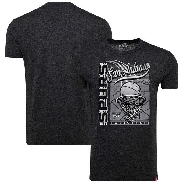 Unisex San Antonio Spurs Sportiqe Black  Comfy Waycross Tri-Blend T-Shirt