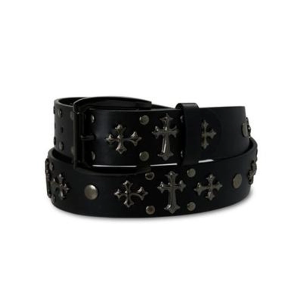 Black Cross Studded Belt