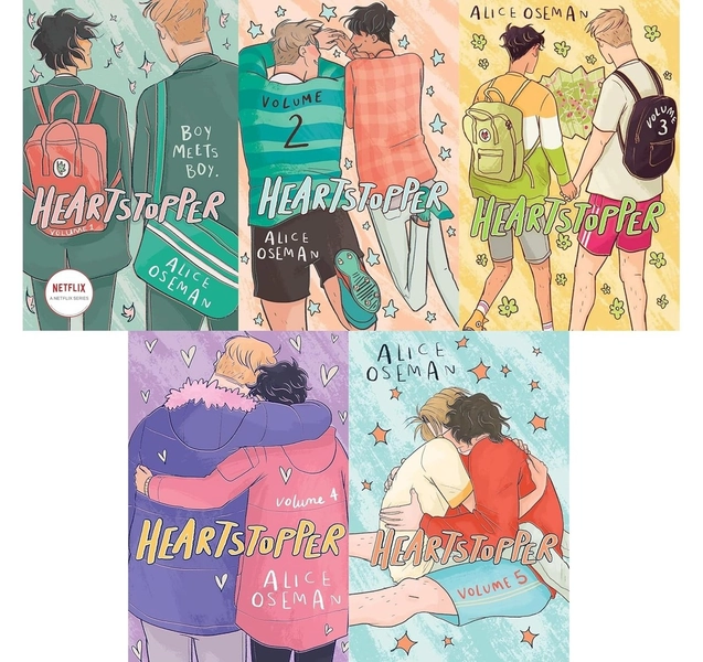 Heartstopper Alice Oseman 5 Book Collection Set Volumes 1-5 New Paperback