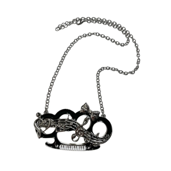 symphony knuckle necklace (black)