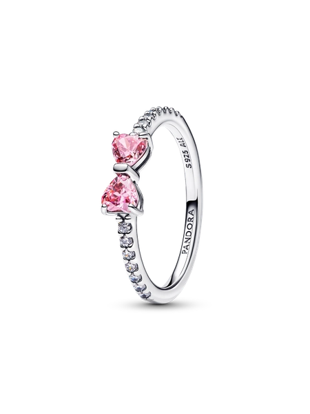 Sparkling Pink Bow Ring