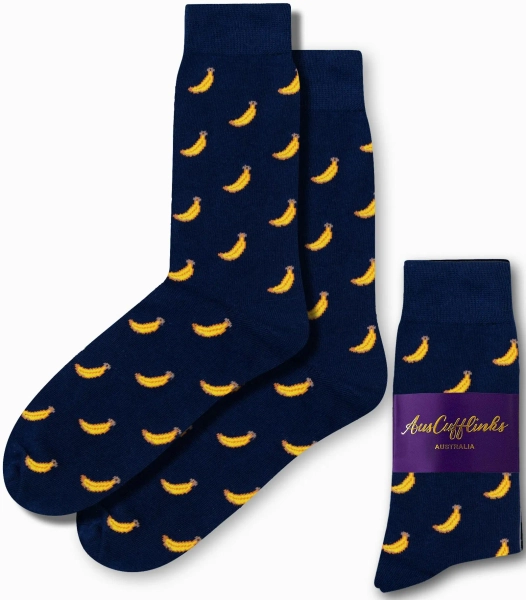 BANANA SOCKS | Whimsical Novelty Socks for Men | Fruit-Inspired Design Perfect for Quirky Outfits, Sock Collectors and Banana Fans