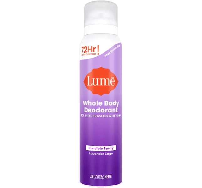 Lume Whole Body Women's Spray Deodorant Lavender Sage 3.6 oz