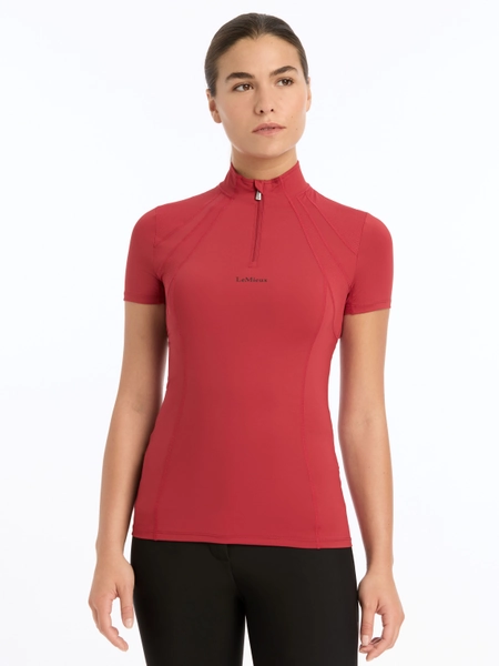 Mia Mesh Short Sleeve Base Layer Chilli