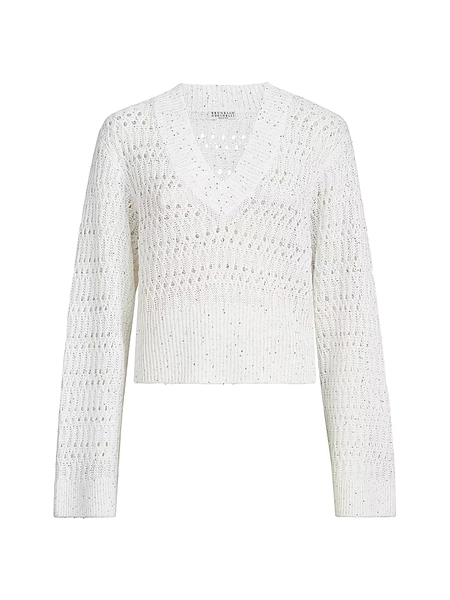 Linen Dazzling Braids Sweater