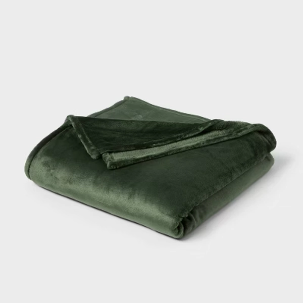 King Microplush Blanket Green - Threshold™