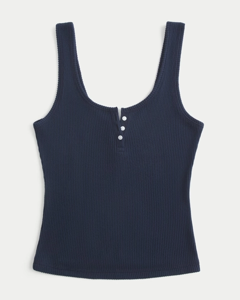 Always Cozy Rib Henley Tank
