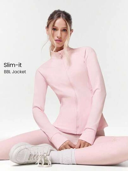 GLOWMODE FeatherFit™ Slim-It Streamline Performance Secure Pockets Zip Up Long Sleeve Jacket