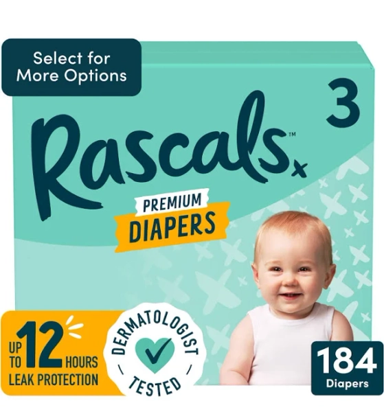 Rascals Premium Absorbent Baby Diapers Size