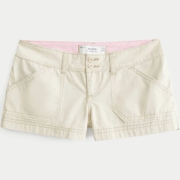 Hollister Women's Low-Rise Poplin Mini Shorts