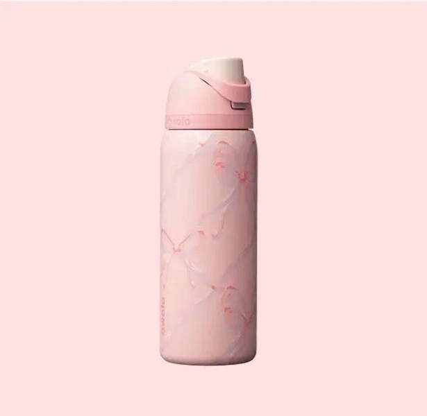Owala Sugar Plum Fairy 32 Oz Freesip Water Bottle Holiday Edition Pink