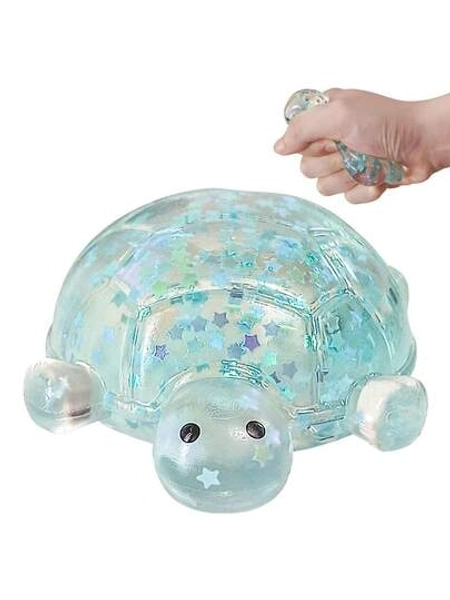 1/2/4Pcs Sugar Turtle Sensory Irritability Toys, Shiny Turtle Squeeze Toys, Squeeze Sugar Ball Pressure Balls, Sticky, Taba Gummy Candies,Summer Refreshing Game Toys, Party Snacks, Stress-Relieving Toys, Gift Box Fillers, Birthday Gifts - Size 1 Piece - Orange