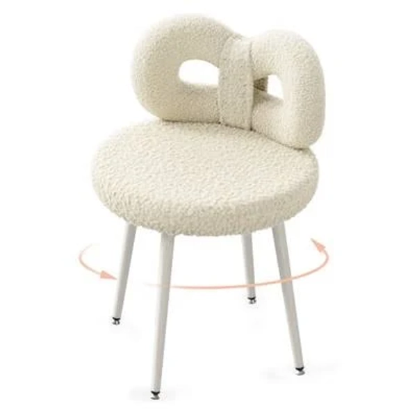 Swivel Vanity Chair with Back