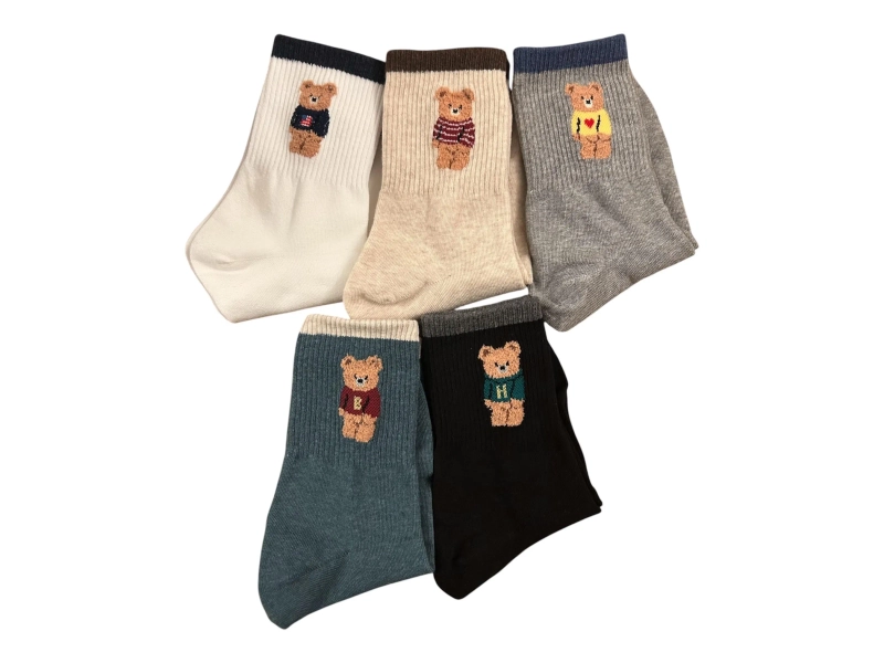 Teddy Bear Women's Socks – Korean Novelty Designs