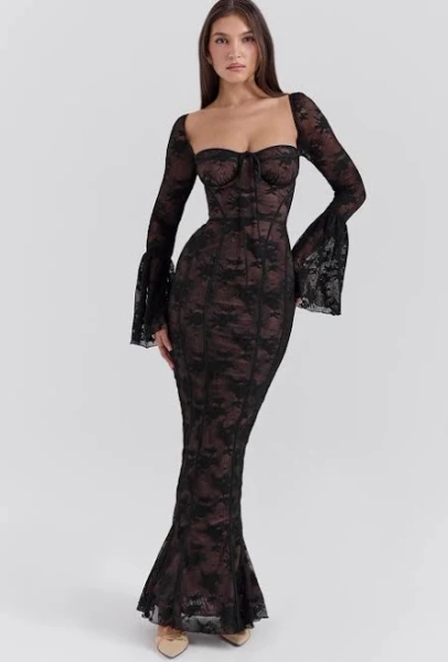 House of CB Delilah Lace Mermaid Maxi Dress