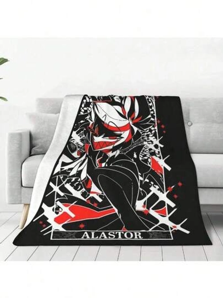 Alastor Hazbined Hoteled Blankets Fleece Decoration Multifunction Lightweight Throw Blankets For Bedding Office Quilt