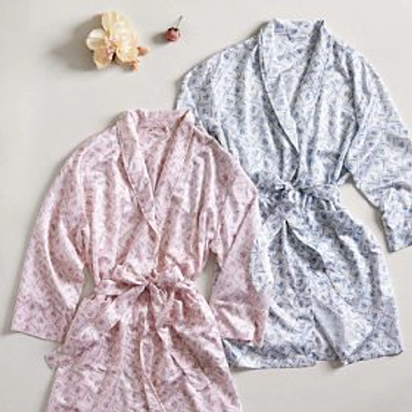 LoveShackFancy Floral Trellis Silky Robe