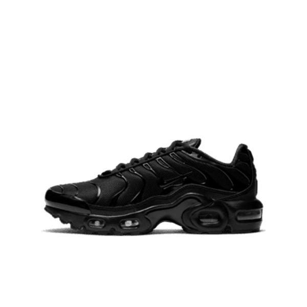 Nike Air Max Plus Big Kids' Shoes - Black/Black/Black - Size 3.5Y