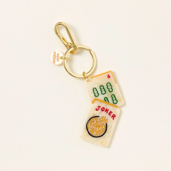 Lucky Mahjong Bag Charm | mahjong bag charm | A Gift for the Mahjong Lover Worth Keeping