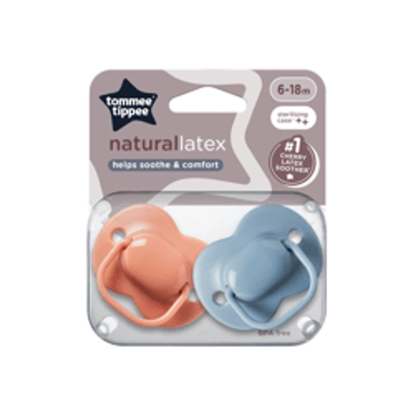 Tommee Tippee Cherry Latex Soother 2 Pack - 6-18 Months - Multi