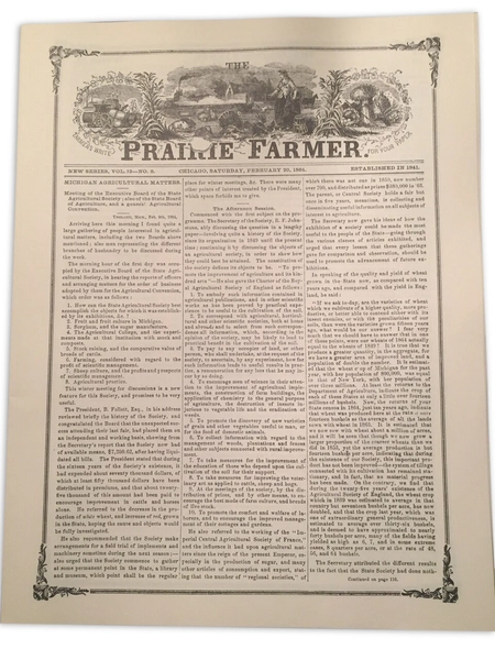 Prairie Farmer Magazine February 1864