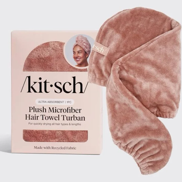 Kitsch Terracotta Plush Microfiber Hair Towel Turban