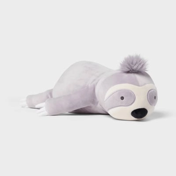 Sloth Weighted Plush Kids' Throw Pillow Gray - Pillowfort™
