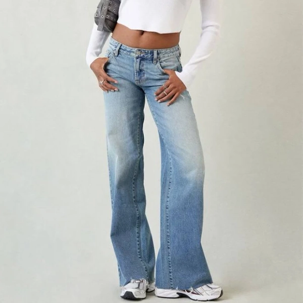 Casey Women's Low Rise Baggy Ripped Jeans