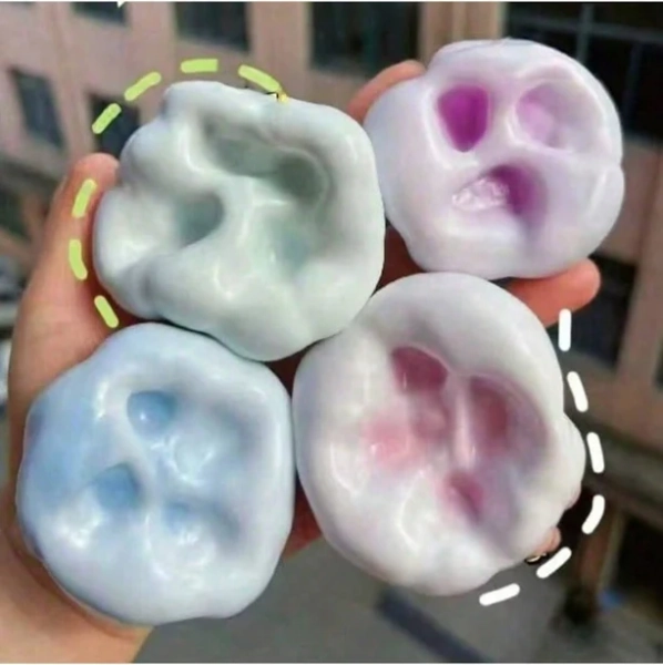 6pcs Random Color Squishy Soft Mochi Balls, Fun Stress Relief Toys, Handmade Mochi Balls That Slowly Compress And Rebound While Changing Color,