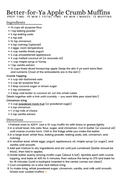 Better-for-You Apple Crumb Muffins