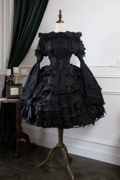 Lost Aqua - Vintage Lolita Dress Set, Cotton Shirt
