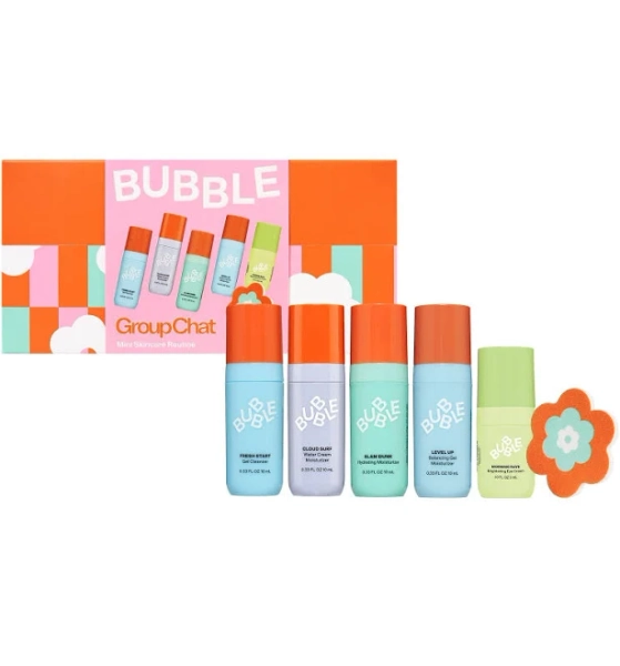 Bubble Skincare Group Chat Mini Routine 6-Piece Set